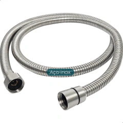 Mangueira Flexível 120cm Inox 304 1/2" Macho x Fêmea para Chuveiro e Ducha Higiênica