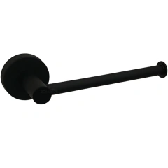 Porta Papel Higiênico Preto Redondo Aço Inox 304