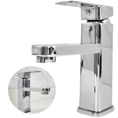Torneira Cromada Quadrada Inox 304 Bica Baixa