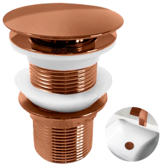 Válvula Click 1 1/4" Rose gold Inox