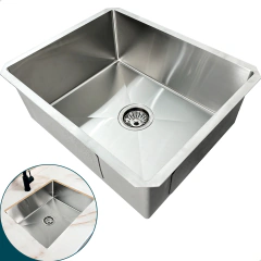 Cuba Gourmet para Cozinha 50x40cm Quadrada Aço Inox 304