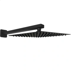 Ducha Slim 30x30cm Inox Preto Fosco Horizontal para Parede