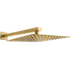 Ducha Slim 30x30cm Inox Dourado Brilhoso Horizontal para Banheiro