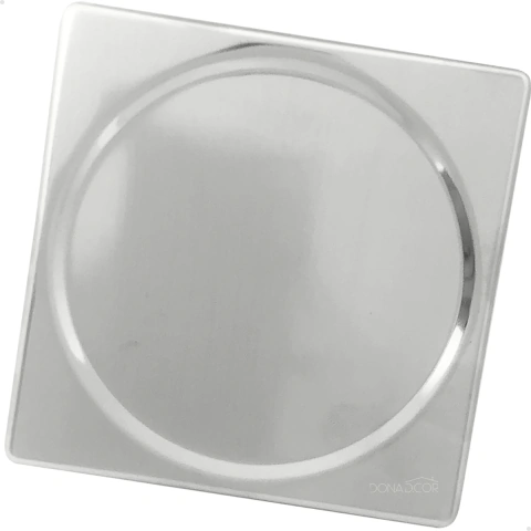 Tampa Cega 10x10cm Prata Quadrado Inox