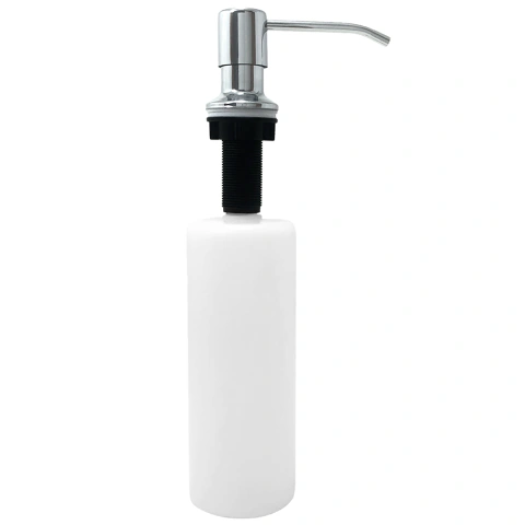 Dispenser de Detergente 500ml Cromado Inox 304 de Embutir Para Cozinha