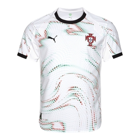 Camisa Seleção Portugal II 25/26 - Torcedor Puma Masculina - Branca com detalhes em verde e vermelho
