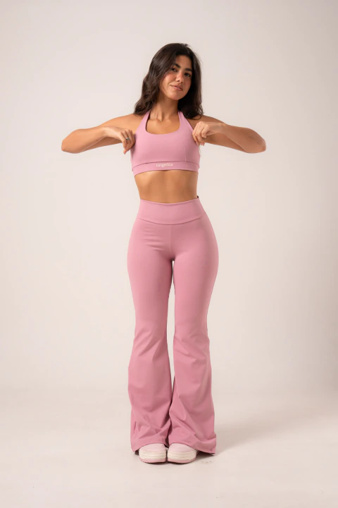 Calça Flare Rosa