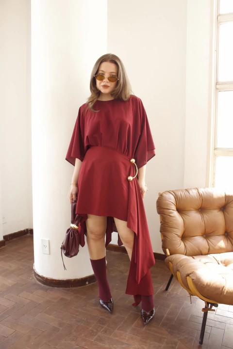 Blusa esvoaçante Vinho