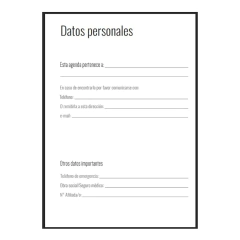 AGENDA DIARIA PERSONALIZADA - tienda online