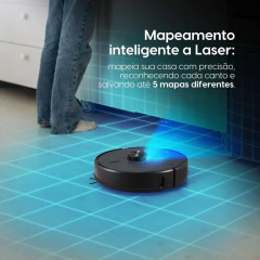 Robô Aspirador ROPO Smart Laser- 3 em 1: Varre, aspira e passa pano Bivolt na internet