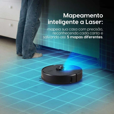 Robô Aspirador ROPO Smart Laser- 3 em 1: Varre, aspira e passa pano Bivolt na internet