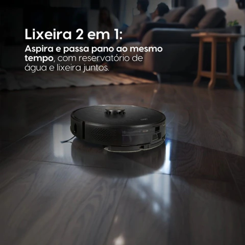 Imagem do Robô Aspirador ROPO Smart Laser- 3 em 1: Varre, aspira e passa pano Bivolt
