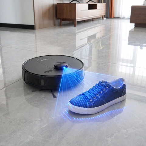 Robô Aspirador Ropo Vision com IA-3D Scan - 3 em 1: varre, aspira e passa pano Bivolt - comprar online