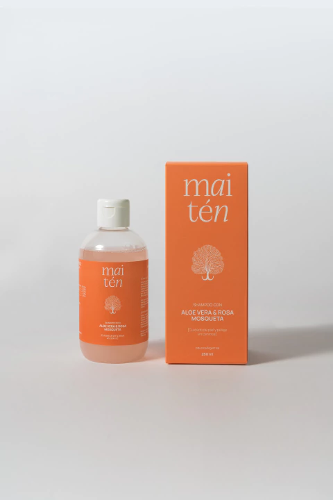Shampoo con aloe vera y rosa mosqueta