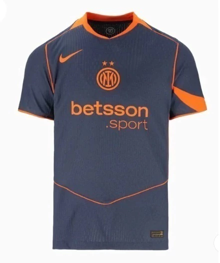 Camisa Inter de Milão III 25/26 - TOTAL 90 Torcedor Nike Masculina - Cinza e Laranja