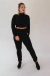 Conjunto Flow - Moletinho Preto - Team Carol Fit