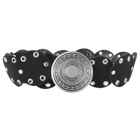 FAJA CIRCULAR MEDIANA DE GAMUZA CON CHAPON