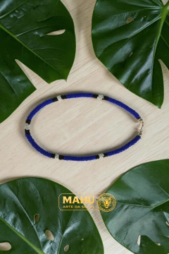 Colar Cobra Coral Azul