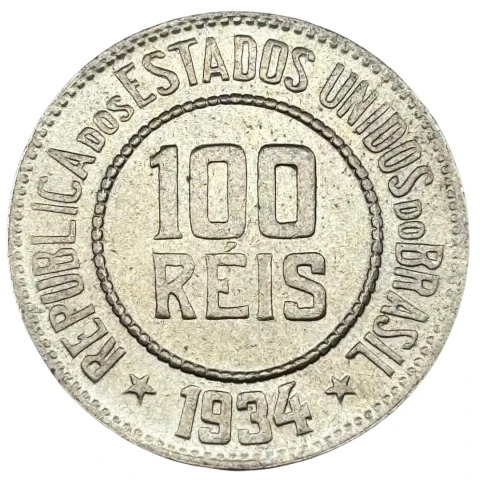 100 Réis - Cuproníquel 1934 SOB