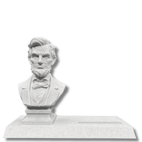 Suporte para Slab + Escultura 3D – Abraham Lincoln
