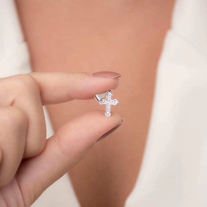 PINGENTE CRUZ CRAVEJADO