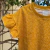 BLUSA CROPPED INFANTIL JUVENIL ALGODÃO GRANULADO AMARELO MOSTARDA - comprar online