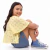 BLUSA INFANTIL MENINA LUXO MALHA LAISE ALGODÃO PREMIUM AMARELA