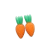 Presilha Bico de Pato - Mini Cenoura Brilhosa - 1 par