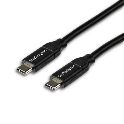 CABLE USB-C DE 2M A USB-C CON CAPACIDAD PARA ENTREGA DE ALIMENTACION DE 5A (100W)