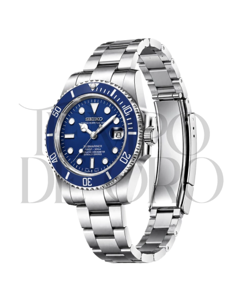 Seiko Mod Submariner Azul