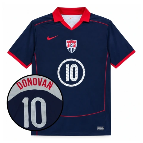 Camisa Retrô Estados Unidos II 2006 Away Masculina #10 Donovan - Total 90 Azul