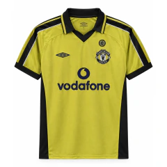 Camisa Retrô Manchester United III 2001/02 Third Masculina Centenário - Dourada