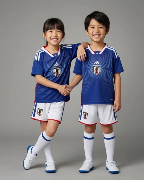 Kit Infantil Japão I 2026/27 - Branco e Azul