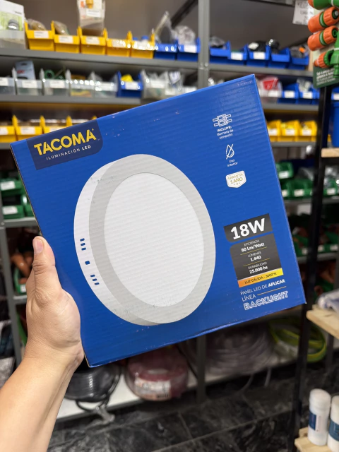 PANEL LED 18W TACOMA LUZ CALIDA REDONDO