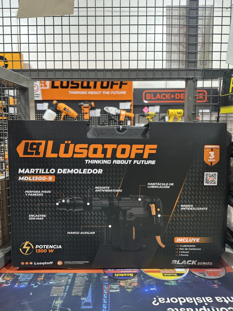 MDL1300-9 MARTILLO DEMOLEDOR 1300W BK LUSQTOFF