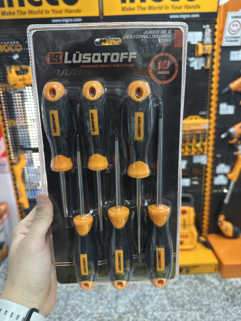 L6914 JUEGO DE 6 DESTORNILLADORES TORX LUSQTOFF