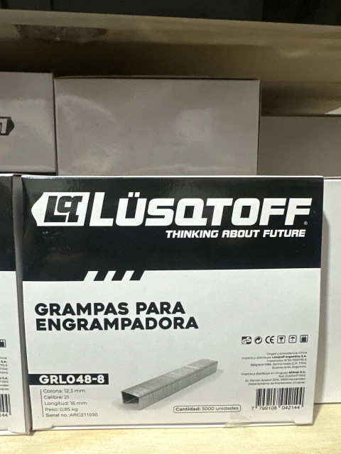 GRL048-8 GRAMPAS P/ENGRAMPADORA P/TAPICERIA 12.3 mm LUSQTOFF
