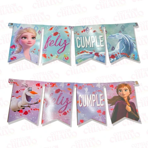 Banderin Personaje - Cotillon Chialvo Eventos