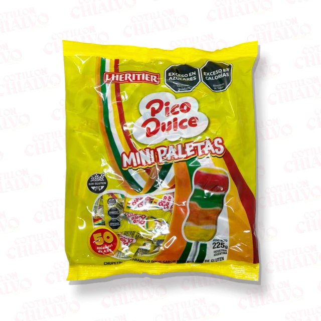 Pico Dulce Mini Paletas 225g x50u | Cotillón Chialvo