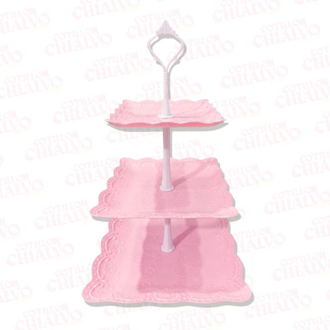 Porta Cupcakes 3 Pisos - Cotillon Chialvo Eventos
