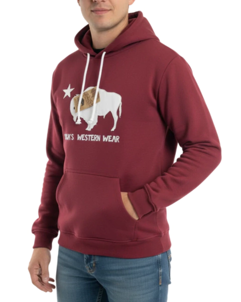 MOLETOM GRINGAS BISON STAR VINHO