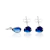 Conjunto Brinco e Pingente Zircônia Azul - Cázia Joias