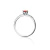 Anel Solitário Pedra Oval Vermelho - comprar online
