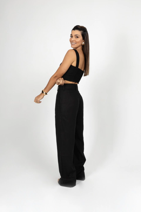 Calça Pantalona de Linho - comprar online