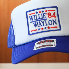Boné Willie & Waylon Eleição '84 | Azul Royal e Branco