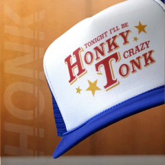 Boné Honky Tonk Crazy | Azul Royal e Branco