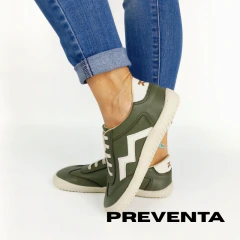 Zapatilla FLOW 3.0 OLIVA 35 AL 41 LINEA CUERO