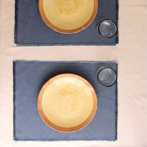 SET PLACEMAT ESSENTIAL BLUE + POSAVASO ESSENTIAL BLUE