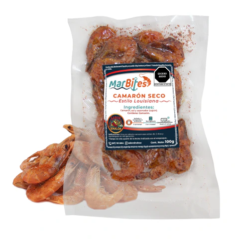 Camarón Seco Sinaloense LOUISIANA 100g - Sin Cabeza y Alto Vacío - Marbites
