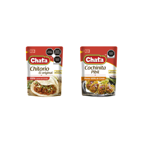 POUCHE COCHINITA 215 G + CHILORIO CERDO 215 G.